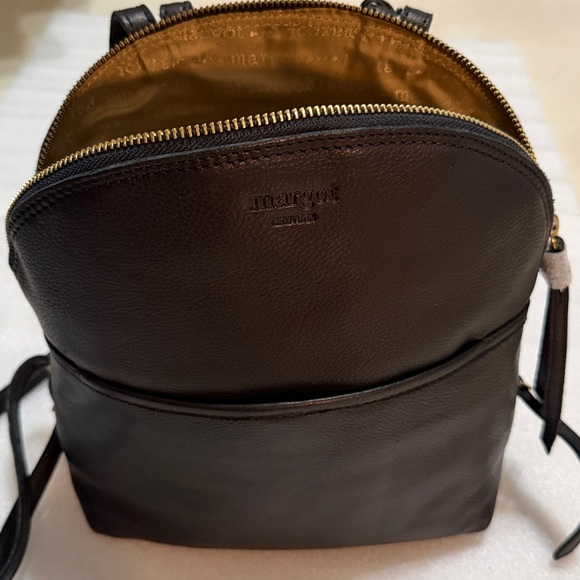 Margot Black Leather Backpack Camille BP NWT - Picture 8 of 9